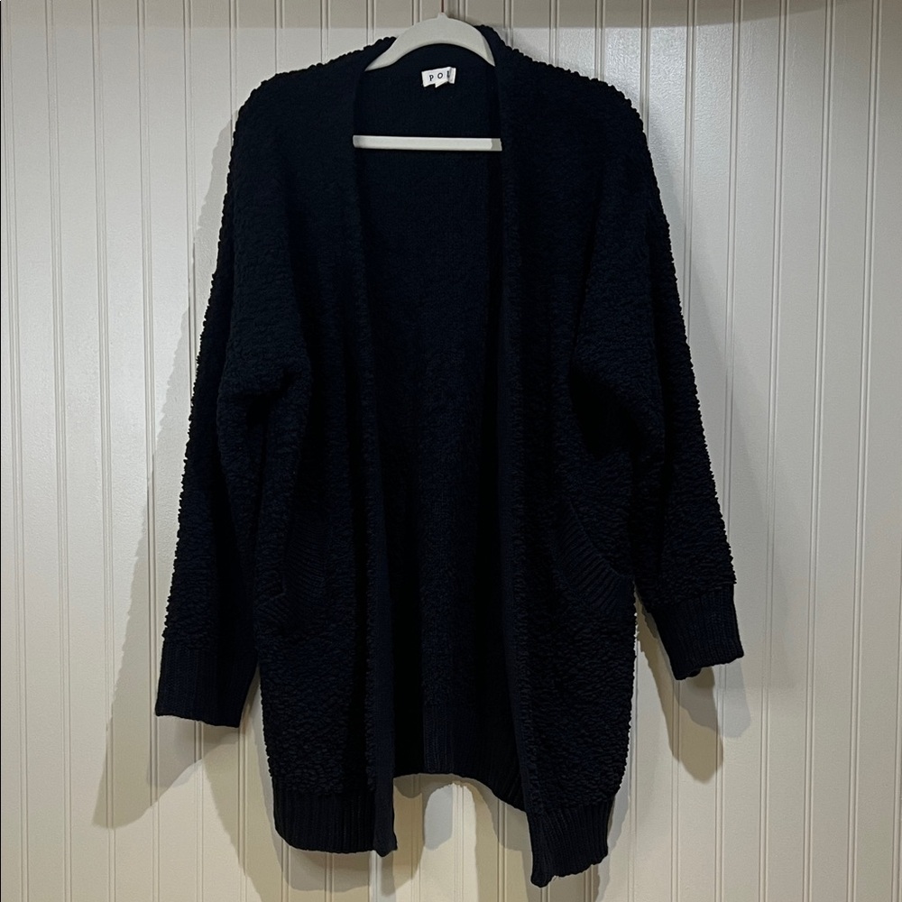 POL Black oversized chunky Cardigan NWOT